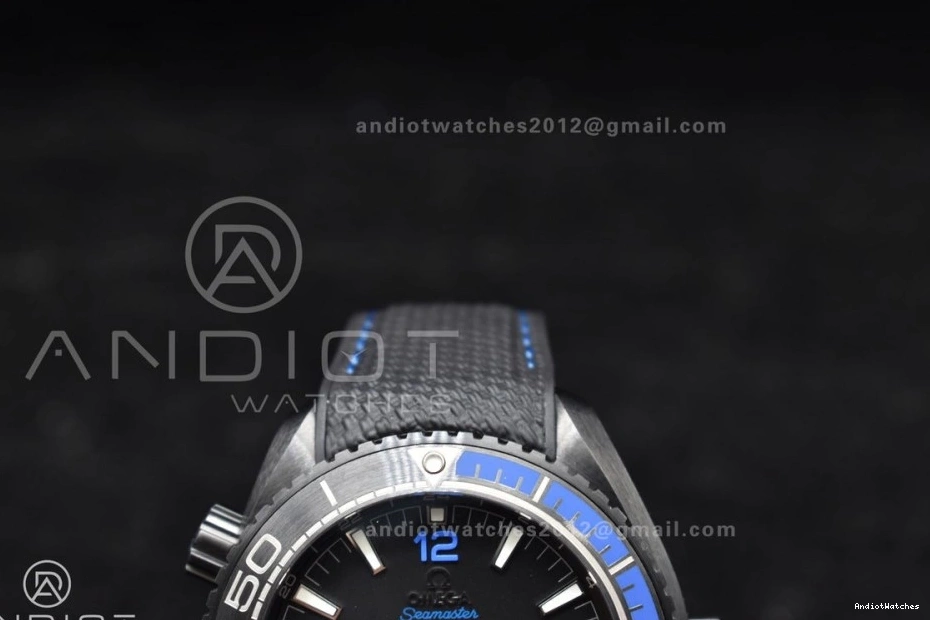Planet on 1:1 HighQuality Black 45.5mm 1023 A8906 Black Deep Ocean Clone Strap Super Blue Ceramic Edition VSF Best Real Nylon 0704